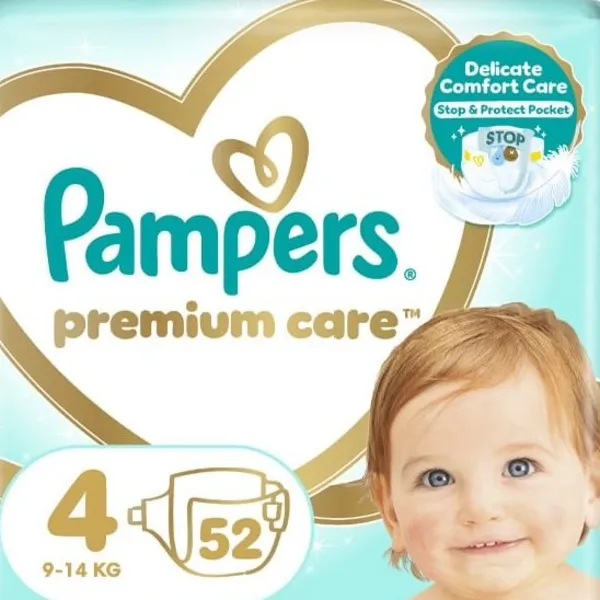 تصویر پوشك بچه پمپرز سایز چهار 52 عددی Pampers Baby Diapers Size four 52 Count